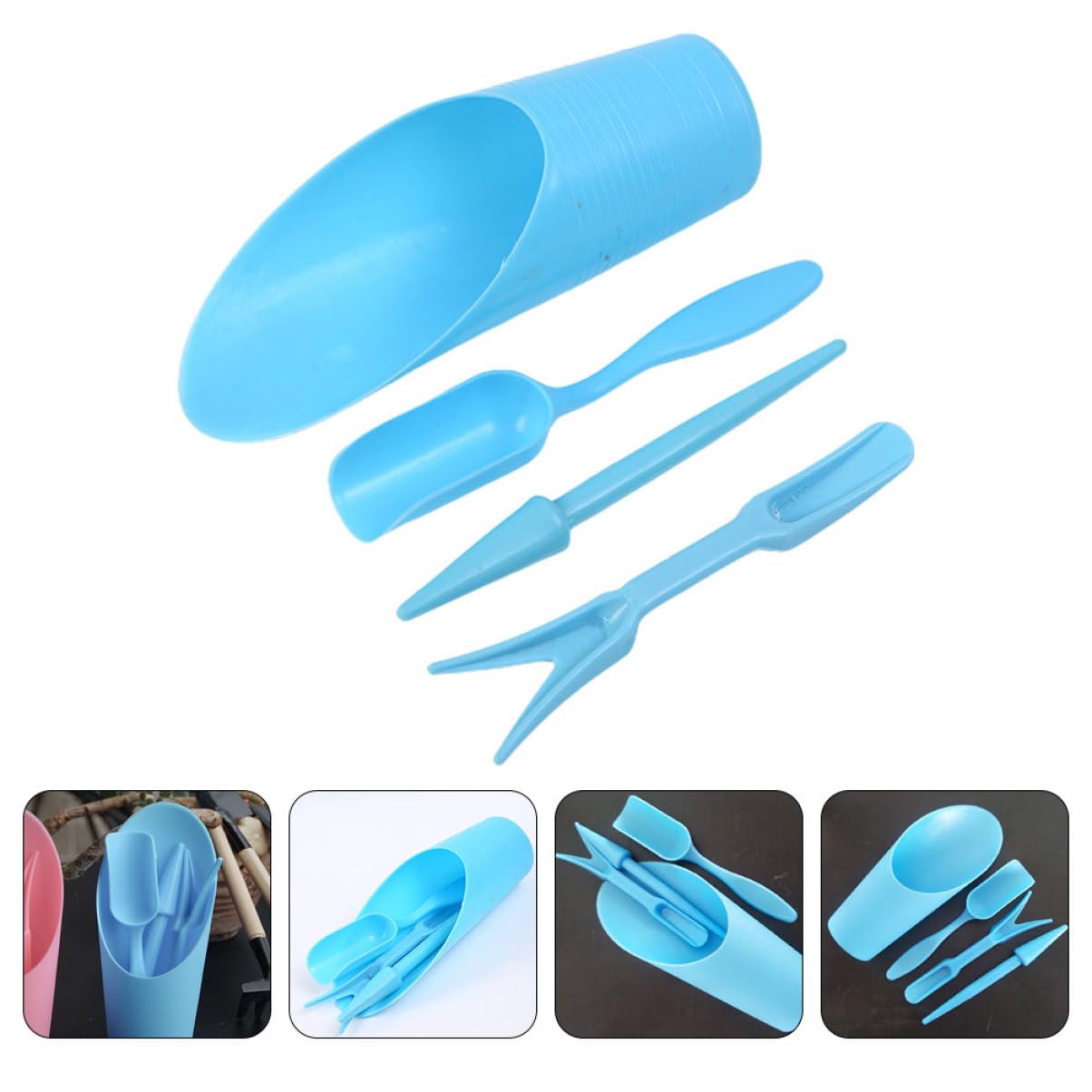 Gardening Tools Spade - 4 قطعة/المجموعة ، مجرفة دلو بلاستيكية