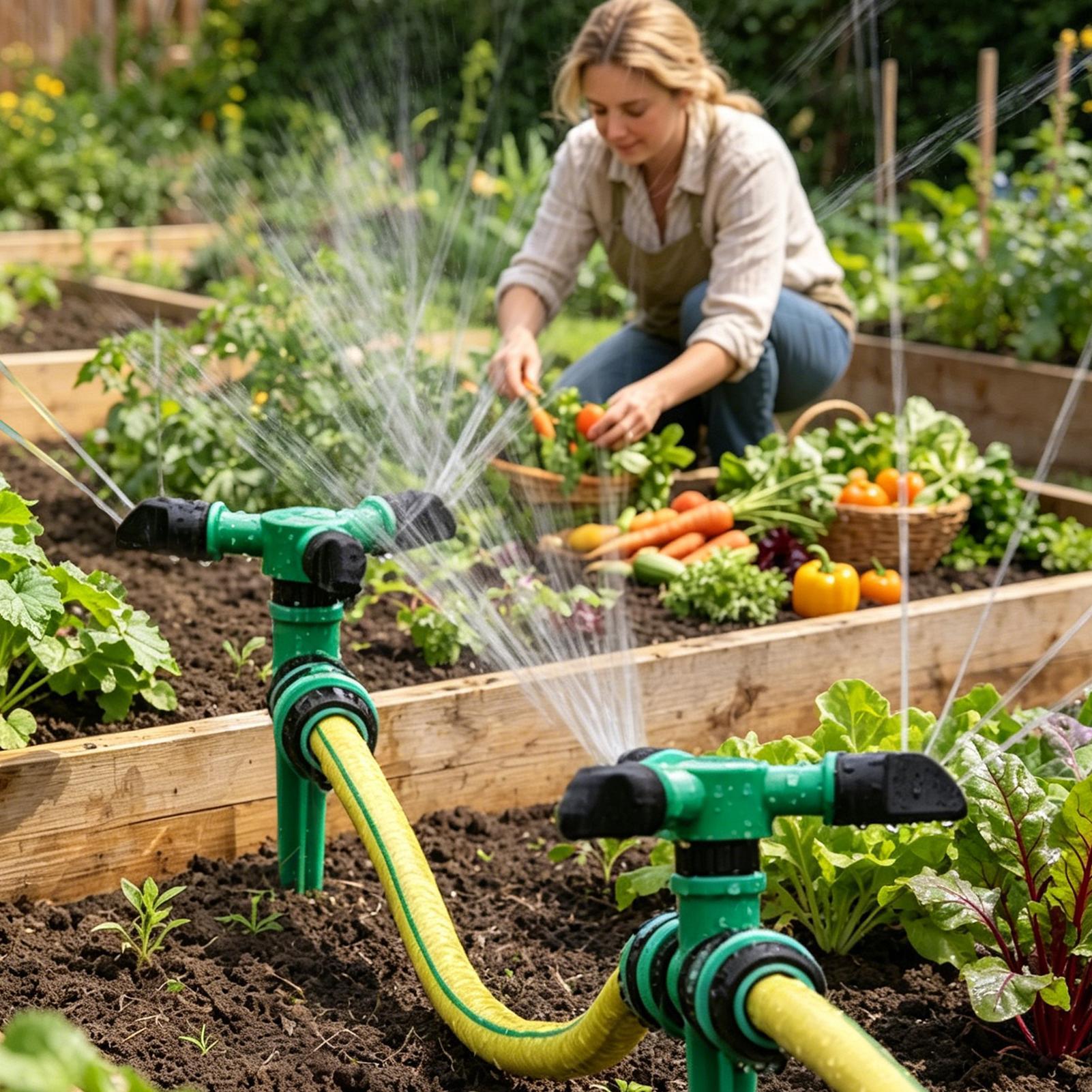 رشاش مياه دوار أوتوماتيكي لري  - مراجعة Gardening Tools Women وسعره