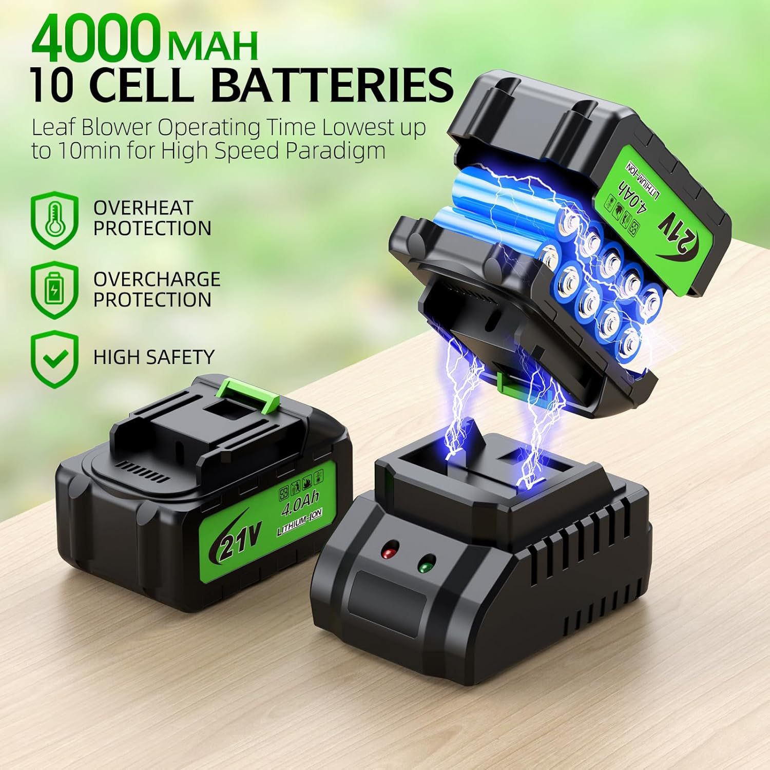 منفاخ أوراق الشجر الكهربائي ال - مراجعة Gardening Tools Battery Powered وسعره