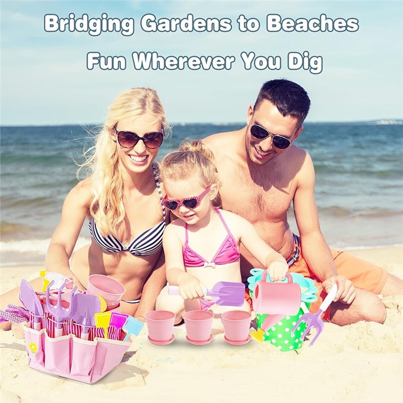مجموعة أدوات الحدائق الوردية ل - مراجعة Gardening Tools Kit For Kids وسعره