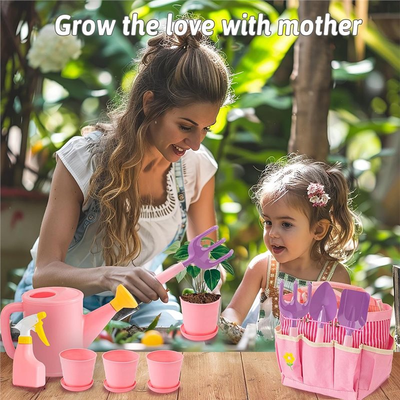 مجموعة أدوات الحدائق الوردية ل - مراجعة Gardening Tools Kit For Kids وسعره