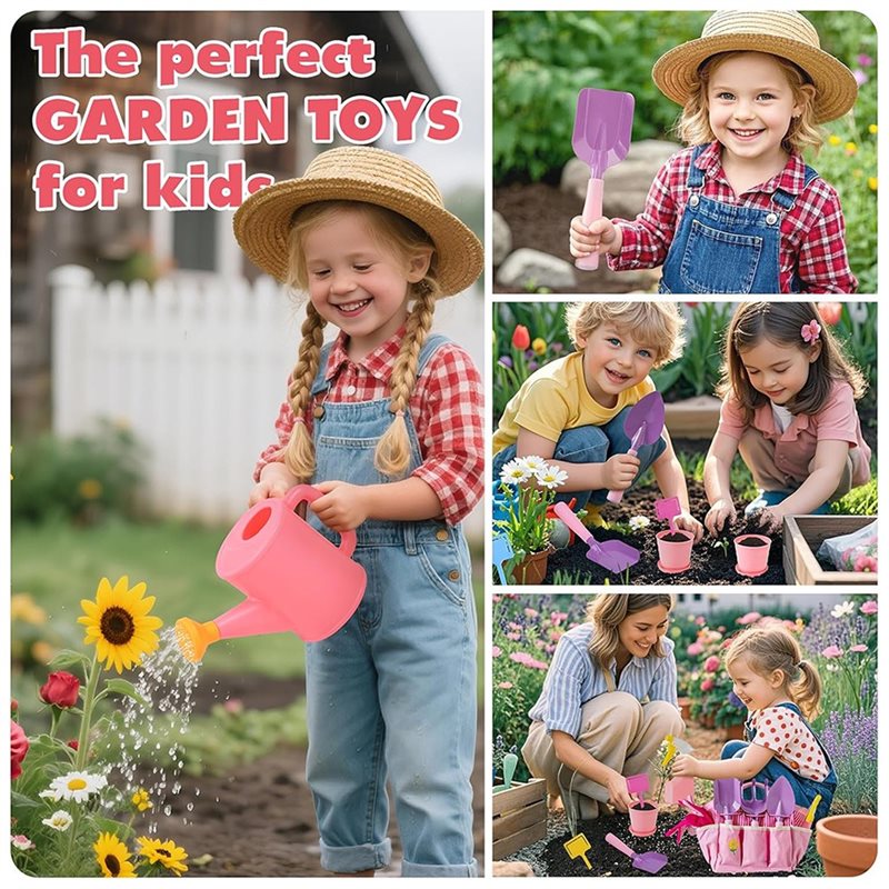 مجموعة أدوات الحدائق الوردية ل - مراجعة Gardening Tools Kit For Kids وسعره